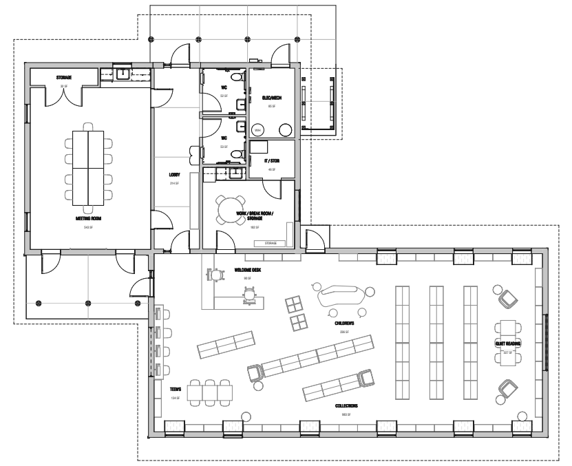 Touchet Library - Inside Plans